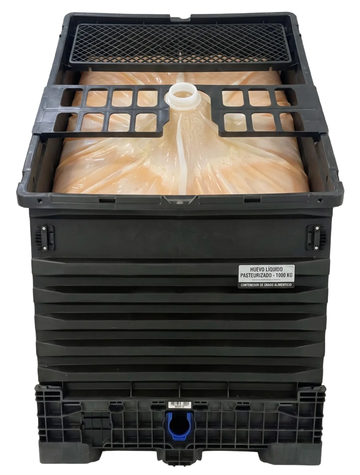 Contenedor industrial (tote) con 1,000 kilogramos de huevo líquido pasteurizado Bonovo